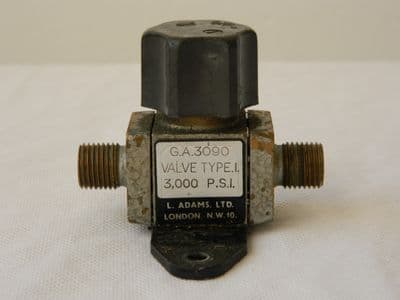 Ex RAF Nitrogen Tyre Inflation Flow Valve, 3,000 PSI, Part No. 1174469 [1R6D]