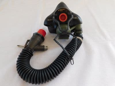 Ex RAF Pilots Flying Helmet Oxygen Mask, Type P14 With Inlet Connector  [PL1]