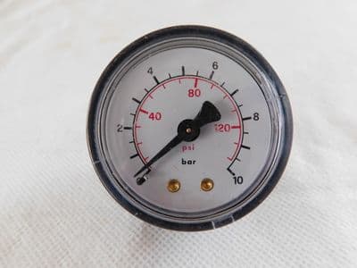 Ex RAF Pressure Gauge, 0-10 Bar, 0-140 PSI, Part No 11582 [D5C]