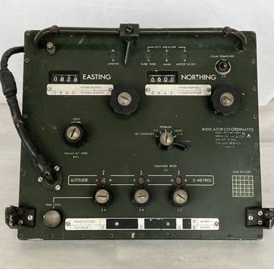 Ex RAF Radar Co-Ordinates Indicator Unit For TV Film Prop [D6E]