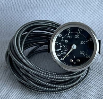 Ex RAF Temperature Gauge With Bulb, 40-120°C , 765-2048 [1R8C]