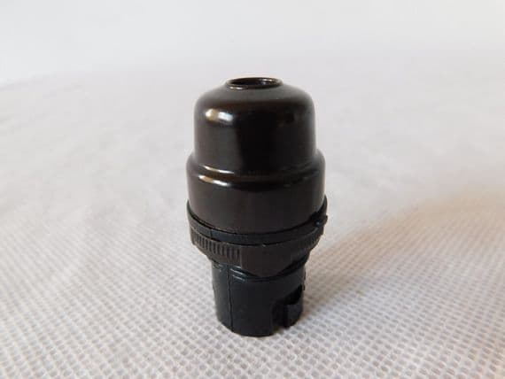 Ex RAF Vintage Bakelite B15 Bayonet Bulb Lamp Holder, Ref No: 10AE/1075951 [D4C]