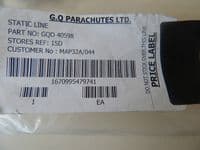 GQ Parachute Static Line Part No. GQD 40598 Approx 3.5M Long [1R15D]
