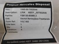 Helicopter Titanium Link Arm, Part No YS6130-80080-3  [D4D]
