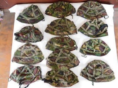 Job Lot Ex British Army Camo Combat GS MK6 Helmet Cover, Various Sizes [D5C]
