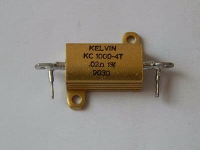 Kelvin KC1000-4T, Aluminium Resistor, Resistance 0.02 Ohm, 12W  [3R1E, EC60]