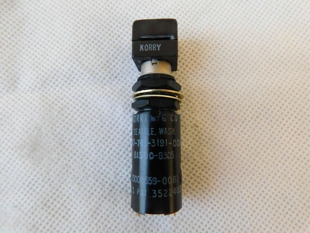 Korry Electronics Aircraft Light Indicator Part No 347-743-3191-001 1R6D