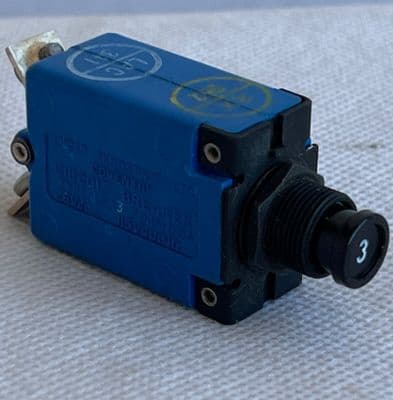 Lucas Aerospace Aircraft Circuit Breaker, 3 Amp, Type LGA3-B5A [D4D]
