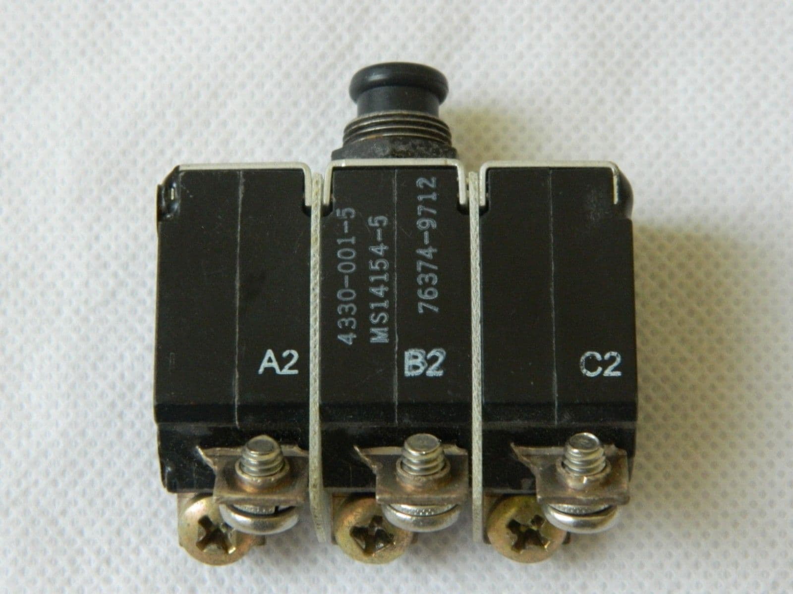 Mechanical Products 5 Amp 3 Pole Aircraft Circuit Breaker MS14154-5 1R1C