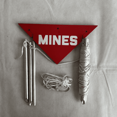 Military Minefield Warning Marker Kit With 8 Signs [1R7D2]