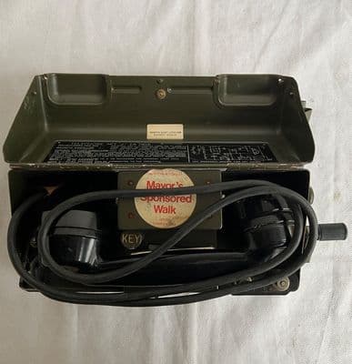 Military Vintage Army Field Telephone Set 