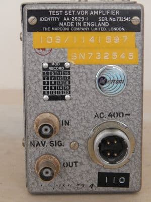 Nimrod Aircraft Marconi Vor Set Amplifier, Part No. AA-2629-1 [1R10C]