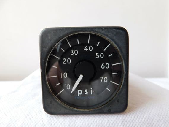 Nimrod Aircraft Oil Pressure Indicator 0-70 PSI Part No: PW101/ACR/BU/1 [1R5A]