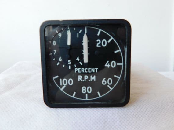 Nimrod Aircraft Percent RPM Tachometer Gauge, Part No PW/2010KTD/BU/1  [1R5A]