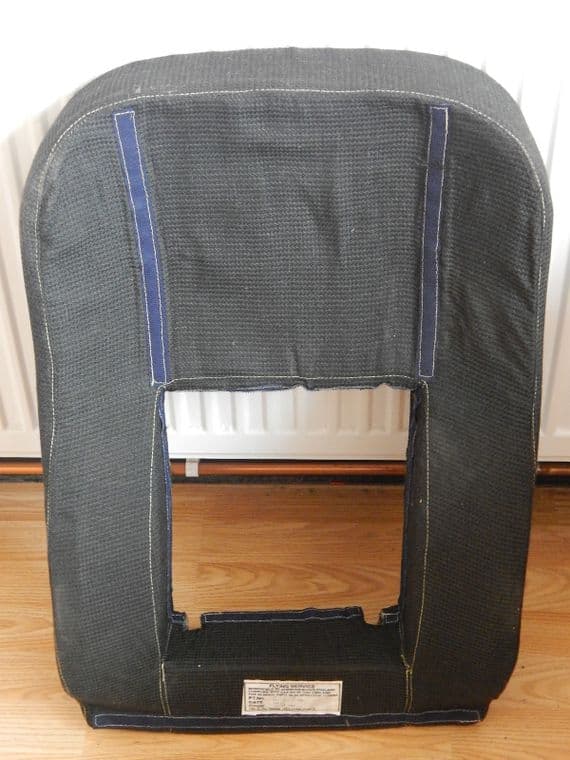 Nimrod Aircraft Seat Back Cushion With Lumber Cut Out Part No 1011C114 [PL2]