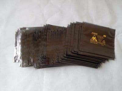 Pack of 100 x 3M Transparent Static Shielding Bags, 2100E, 4 1/4