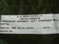 Parachute Outer Pack, Ex RAF, GQ Parachutes Ltd, Part No: MR IGQ 783  [PL11]