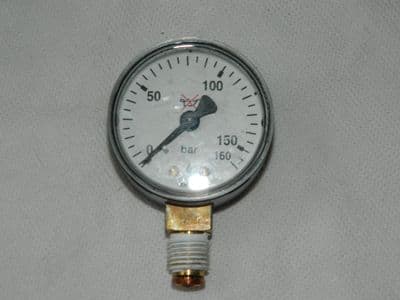 Pressure Gauge, 0-160 Bar, 1/4