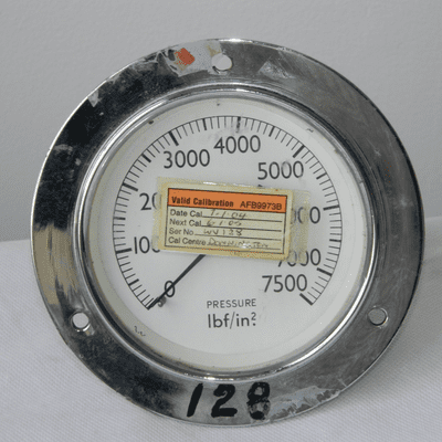 Pressure Gauge, Range 0-7500 PSI, MOD Surplus [1R6D]