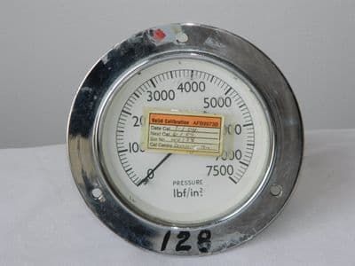 Pressure Gauge, Range 0-7500 PSI, MOD Surplus [1R6D]