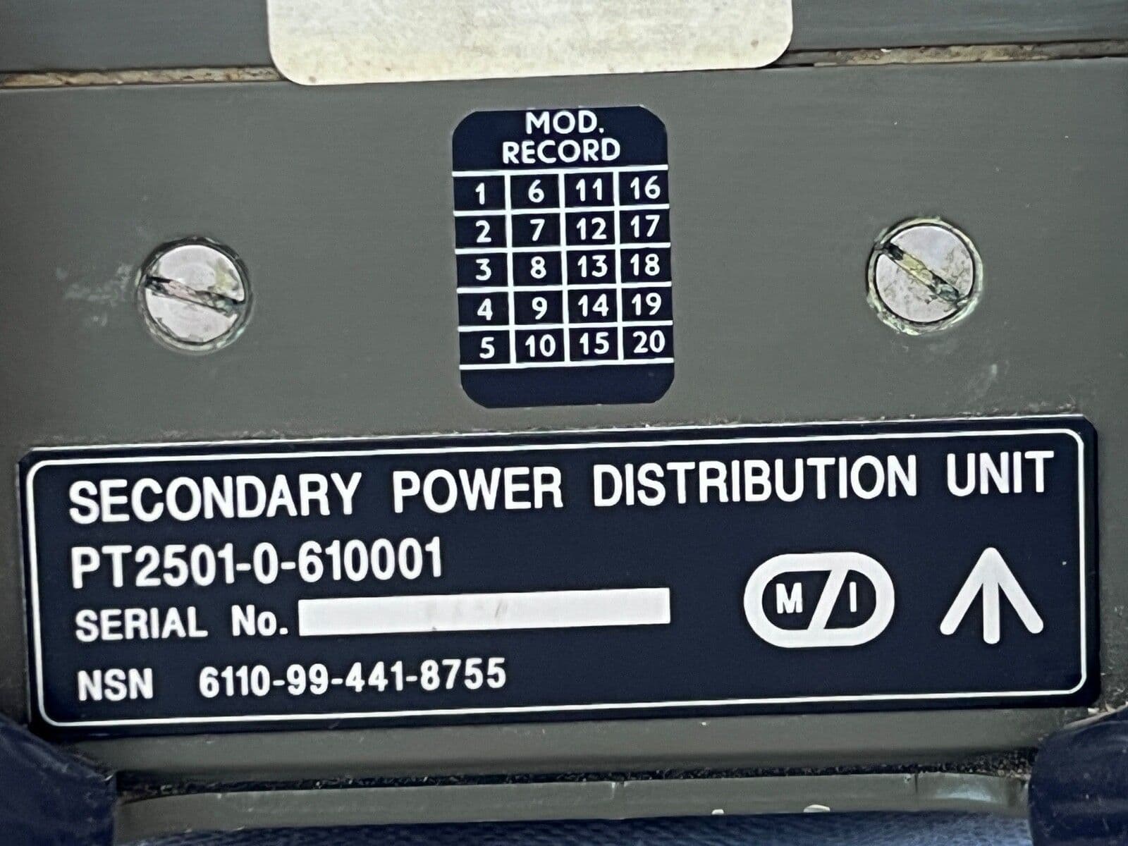 Ptarmigan Radio Secondary Power Distribution Unit PT2501-0-610001 D8D