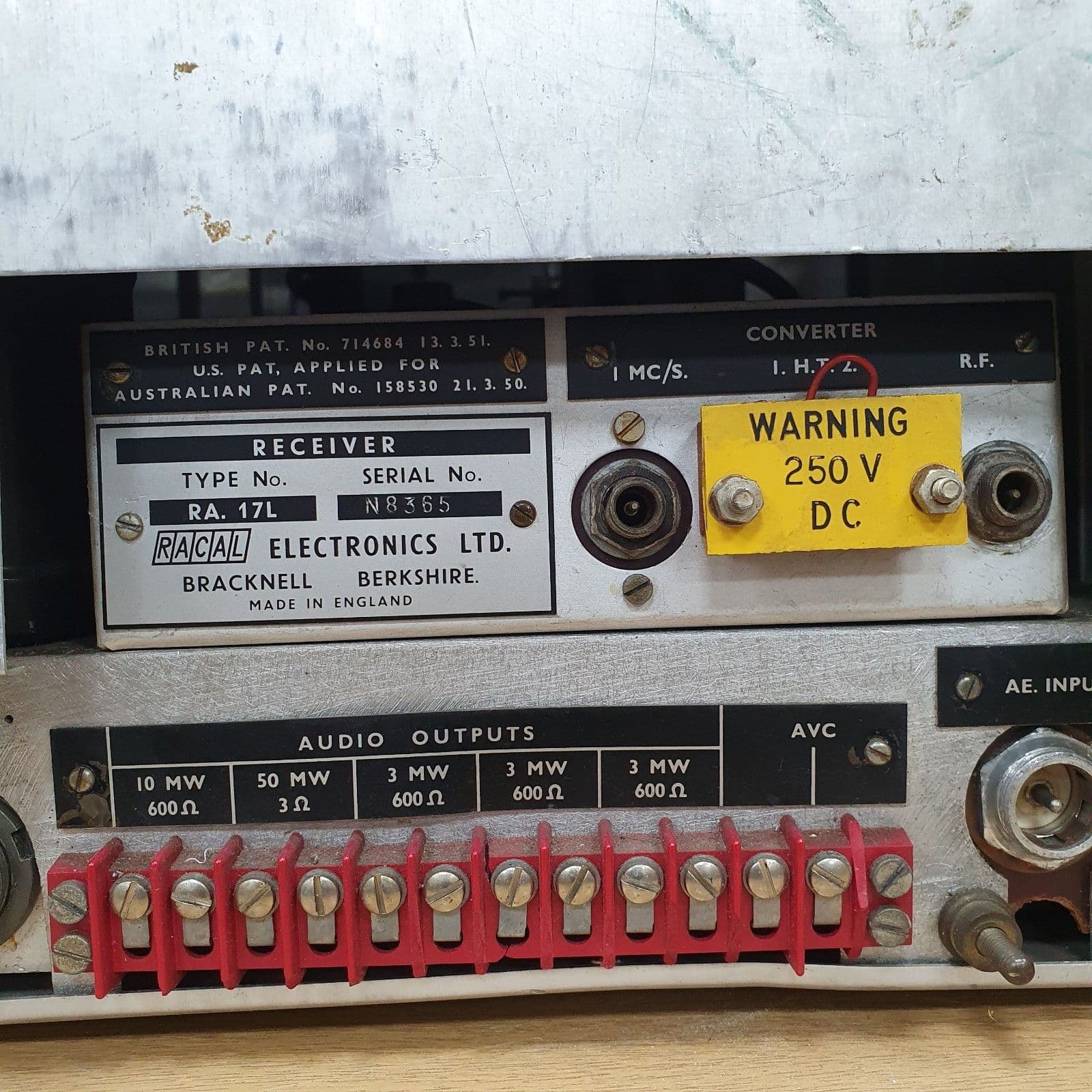 Racal RA17L Communications Receiver SN 8365