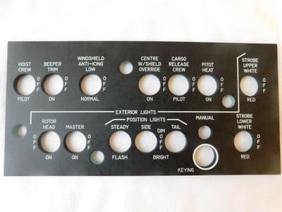 Sea King Helicopter Overhead Exterior Lights Control Panel [1R6D]