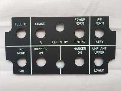 Sea King Helicopter UHF Panel Facia. New. [1R1D]