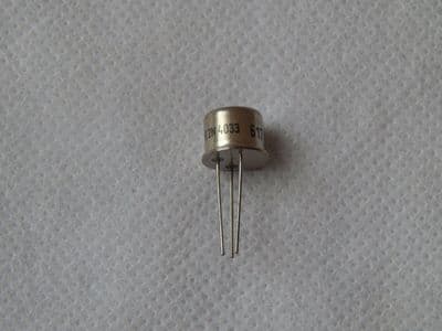 Silicon Bipolar Transistor, PNP, 2N4033, 0.8W, 80V, 1A, TO-39 [3R1D, EC46]