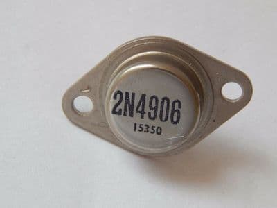 Silicon Transistor, 2N4906, PNP, 87W, 80V, 5A, TO-3 [3R1E, EC60]