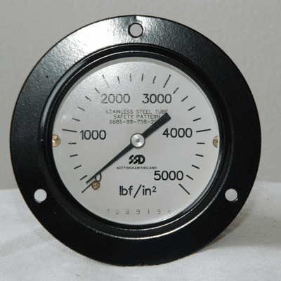 Sydney Smith Dennis Ltd 0-5000 PSI Pressure Gauge  [1R2B]