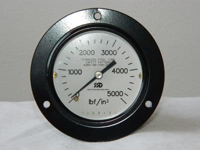Sydney Smith Dennis Ltd 0-5000 PSI Pressure Gauge  [1R2B]