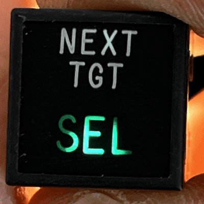 Tornado Aircraft Cockpit Next TGT Push Button Lens Part No:67-1009-23 [1R9B]