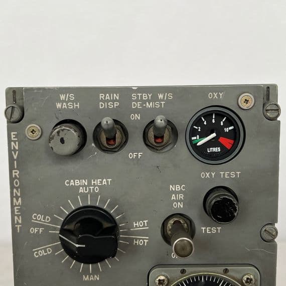 Tornado Aircraft Environmental Control Panel D4B