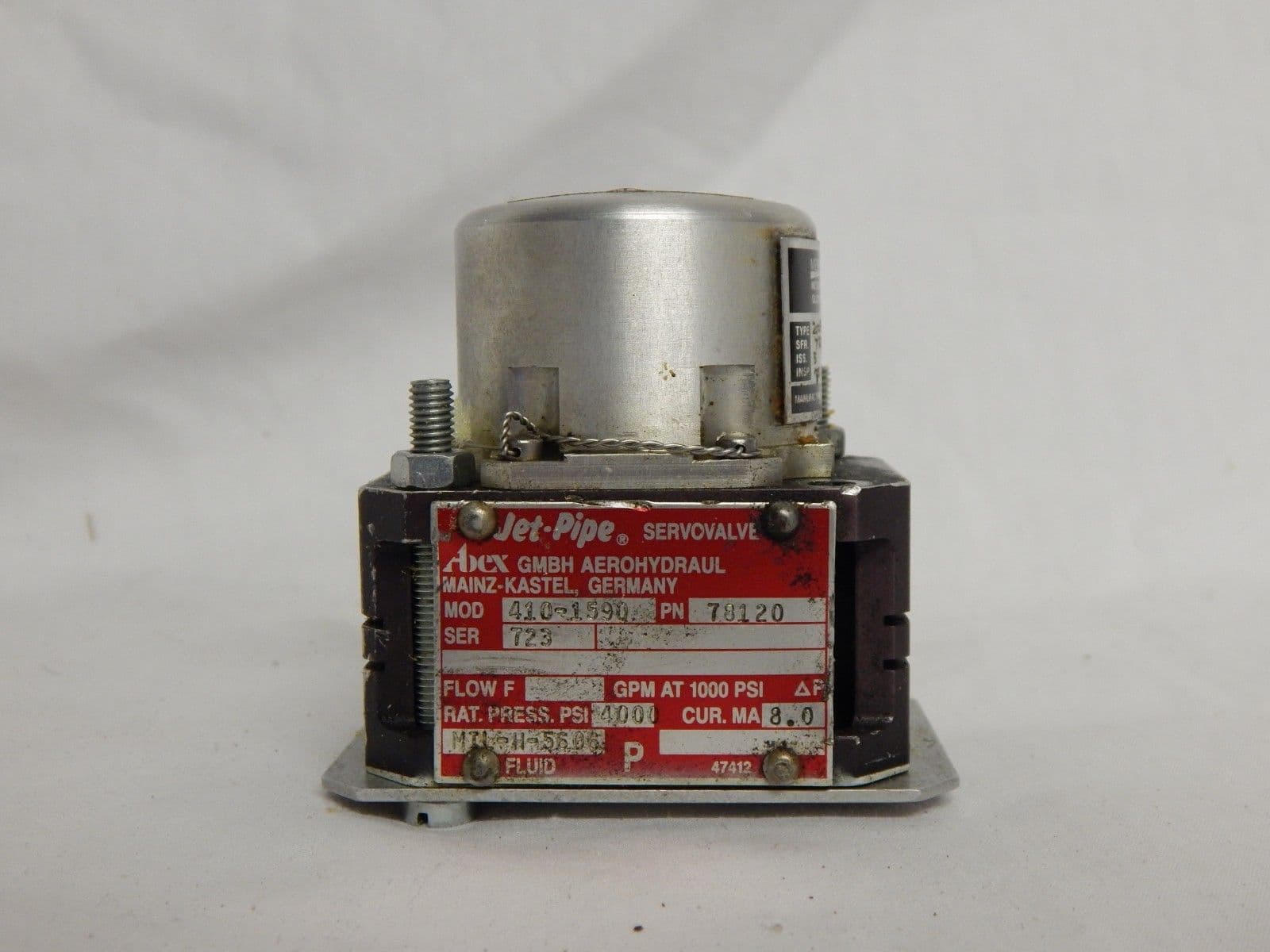 Tornado Aircraft Flow Control Servo Valve Model 410-1590 NWS GR2C
