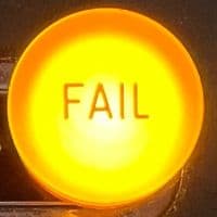 Tornado Aircraft Pilots Air Intake Control Panel 'FAIL' Light Lens [D6C]