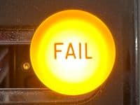 Tornado Aircraft Pilots Air Intake Control Panel 'FAIL' Light Lens [D6C]