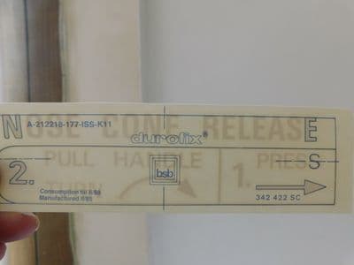 Tornado Aircraft Radome Nose Cone Handle Decal Transfer [1R2B]