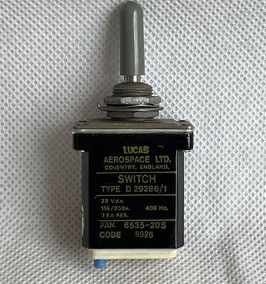 Tornado Aircraft Toggle Switch, 3 Position, 2 Pole, PAN6535-20S [D5C]