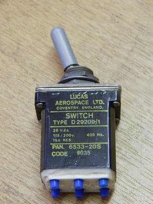 Tornado Aircraft Toggle Switch DPST, PAN.6533-20S [1R6C]