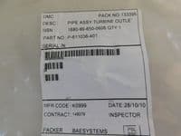 Tornado Aircraft Turbine Outlet Pipe Assembly, Part No: P-611036-401 [PL4]