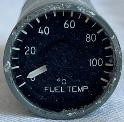 Tornado GR4 Aircraft 0-100°C Fuel Temperature Gauge From ZA543 [1R8B]