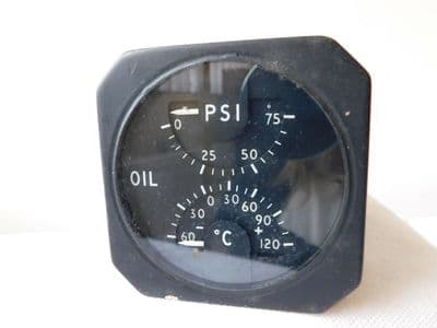 VC10 Aircraft Oil Press And Temperature Indicator [1R4B]