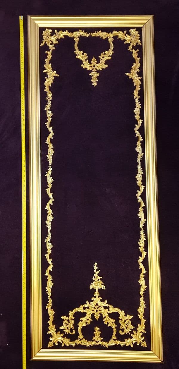 1 DECORATIVE ANTIQUE LOUIS XV STYLE GILT OR WHITE WALL PANELLING PANEL (No117)
