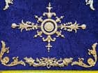 DECORATIVE PLASTIC MOULDING LOUIS XVI ANTIQUE STYLE APPLIQUE GILT WHITE WALL DECORATION (No196)