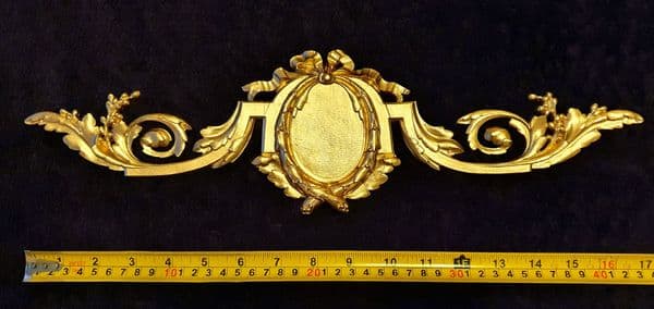 DECORATIVE RESIN MOULDING LOUIS XVI ANTIQUE APPLIQUE GILT WHITE WALL DECORATION(No140)