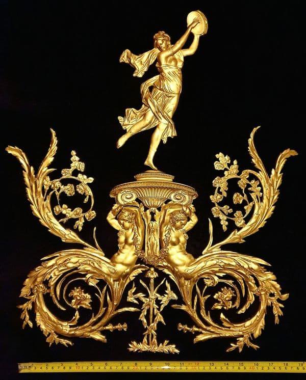 LARGE LOUIS XVI PLASTIC ORNATE WALL MIRROR MOULDING DECORATION (No22)