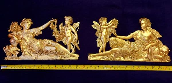 LARGE LOUIS XVI STYLE PLASTIC WALL DOOR DECOR PEDIMENT MOULDING (No32)