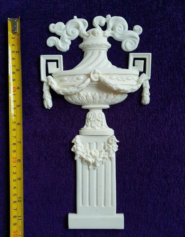 LARGE LOUIS XVI URN PLASTIC ORNATE WALL MIRROR MOULDING DECORATION (No151)
