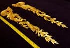 PAIR DECORATIVE MOULDING ANTIQUE ORNATE WALL OR FURNITURE DECORATION (No96)
